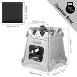 Aomiun Camping Wood Stove Wood Burning Stoves Durable Outdoor Wood Stove for Outdoor Camping Cooking Picnic Travel