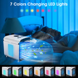 Portable Air Conditioning Fan Electric Mini Air Cooler for Room Small Home Air Conditioner Cooling Mist Fan USB/Battery Powered