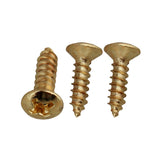 50Pcs Guitar Bass Screws Parts for Scratchplates Pickguard, Gold &amp; 6Pcs Roller Bridge Tremolo Saddles with Wrench Black