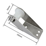 316 Stainless Steel 155mm Bow Anchor Roller Brackets Stamping Bow Roller Wheel For Marine Yacht Boat Trailer Parts