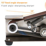 Mini Electric Belt Sander DIY Angle Blade Sharpening Machine Polishing Grinding Machine Desktop Cutter Edges Power Tool