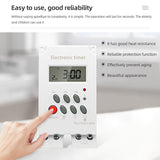 KG316T-II Digital Timer Switch Time Relay 220V 3A Programmable Din Rail Timer Switch Micro-computer Electronic Time Switch Relay