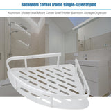 1 pcs Aluminum Shower Wall Mount Corner Shelf Holder Bathroom Storage Organizer Kit Set Worldwide Store