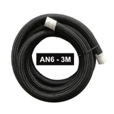 3 Meters AN4 AN6 AN8 AN10 Fuel Hose Oil Gas Cooler Hose Line Pipe Tube Nylon Stainless Steel Braided Inside CPE Rubber Fuel Hose