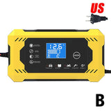 12V 6A Car Battery Charger Digital Car Battery Charger LCD Display Repair Motorcycle SUV Charger Power Repair Fully Automati