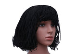 Chemical fiber braid wig female short curly hair box braid wig rose net chemical fiber headgear
