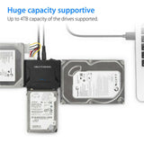 USB 3.0 to IDE  Hard Driver Converter External  Adapter Kit 2.5''/3.5'' Cable Compatible With Windows 10/ 8.1/ 8/ 7/Vista/XP