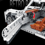 1365pcs City Technical Retro Speed Racing Car Building Blocks MOC Supercar Sports Vehicle Bricks Toys For Boys Gifts
