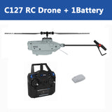 C127 2.4GHz RC Drone 720P Camera 6-Axis Wifi Sentry Helicopter Wide Angle Camera Single Paddle Without Ailerons Spy Drone RC Toy