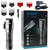 VGR Rechargeable professional men hair clipper electric hair trimmer Li-ion battery hair cutting machine for aldult children