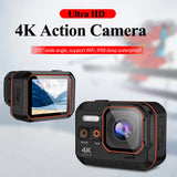 Action Camera 4K Ultra HD With Remote Control Waterproof Sport Camera 4K/60Fps 170D WiFi Mini Video Camera For Outdoor Sport