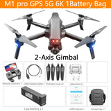 2021 New M1 pro drone HD mechanical 2-Axis gimbal camera 4K HD Camera 1.6KM control distance 5G wifi gps system supports TF card