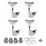 Dropship-4R Electric Bass Guitar Tuners Machine Heads Bass Guitar Tuning Pegs Tuning Keys Buttons Chrome Guitar Parts