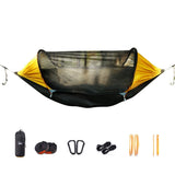 Large Camping Hammock with Bug Net 2 Person Pop-up Parachute Lightweight Backpacking Backyard Hiking