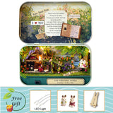 Box Theatre Dollhouse Furniture Miniature Toy DIY Miniatures Doll House Furnitures Casa Toys for Children Birthday Gift Q4
