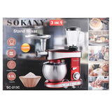 1200W Stand Mixer Stainless Steel 6.5L Bowl 6-speed Kitchen Food Blender Cream Egg Whisk Cake Dough Kneader Bread Mixer