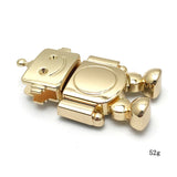 20PC Metal Clasp Turn Lock Twist Lock Robot Lock Zinc Alloy Die-casting Decorative Press Lock Bags Parts Accessories