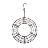 Simple Iron Garden Home Succulents Balcony Wedding Decoration Hanging Basket Flower Pot Holder Wreath Black Heart Shape