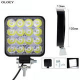 LED Work Light Car Fog Light 48W LED Headlight Front Spotlight 12V Car LED Searchlight For Truck SUV Engineering Work Vehicle