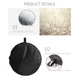 30CM Portable Round Gold And Silver Two-in-one Reflector Mini Photography Live Lighting Photo Supplementary Light Plate