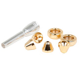 Brass Silver Plated Trumpet Mouthpiece Set Suitable for 3C 2C 2B 3B Horn Mouthpiece for Beginners &amp; Professional Players