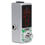 Stax Guitar Tuner Pedal High Precision Tuning Pedals for Electric Guitar and Bass Accurate ± 1 Cent Mini Size True Bypa