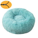 Removable Donut Dog Bed Plush Pet Kennel Round Cat Bed Winter Warm Sleeping Beds Lounger House for Medium Large Dogs Washable