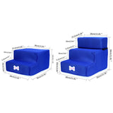 Dog Stairs Dog Ladder Pet 3 Steps Dog Stairs for Small Cat Pet Ramp Ladder Anti-slip Removable Dogs Soft Bed Pet Cages Kennels