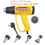 2000W 220V EU Industrial Electric Hot Air Gun Thermoregulator Heat Guns LCD Display Shrink Wrapping Thermal  power tool