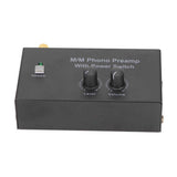 Phono Preamp Professional Low Noise Operation Record Player Preamplifier with DC 12V Adapter EU Plug 100-240V