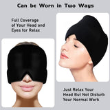 Wholesale Link 1-3PCS Migraine Ice Head Wrap Headache Relief Hat Cold &amp;Hot Therapy Migraine Relief Cap Ice Pack for Head Massage