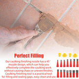 18pcs Caulking Finisher Kit Reusable Caulking Finishing Tool Multiple Sizes For Kitchen Bathroom Window Sink Joint Seam Filling