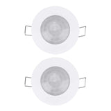 2X 110V-220V 360° Infrared Recessed PIR Ceiling Motion Sensor Detector Light Switch, Motion Light Sensor