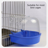 Bird Bath Box Parrot Bathing Cage Accessory for Small Birds Parakeet Canary Budgerigar Lovebirds Transparent Top