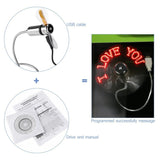 Top Deals Flexible Mini USB LED Cooling Flashing Fan with Programmable Words Edition for PC Laptop Notebook Desktop