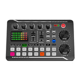 Bluetooth Sound Card 16 Sound Effects Noise Reduction Mixers for Voice Changer Podcast Kit,Mixer with Audio Interface Recording