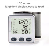 Medical Digital Blood Pressure Electric Wrist Blood Pressure Monitor Automatic Tonometer Pulse Heart Beat Rate Meter Device
