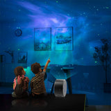 Colorful Starry Sky Galaxy Projector Light Rotating Water Waving Night Light Voice Control Romantic bedroom mini projector