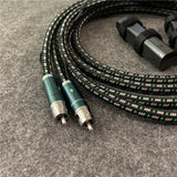 Pair Columbia RCA Cable Solid PSC Copper HiFi Audio Line for Tube Amplifier