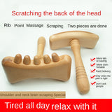 Wood GuaSha Stick Soft Scraping Rod Manual Massager For Back Neck Face Portable Health Care Meridian Acupoint Relief Tool