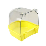 Bird Bath Box Parrot Bathing Cage Accessory for Small Birds Parakeet Canary Budgerigar Lovebirds Transparent Top