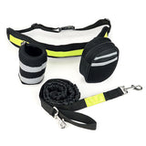 Outdoor Dog Running Padded Waist Bag Belt Reflective Strip Elastic Leash Perfect Walking Training Pet Leash Set Hands Free