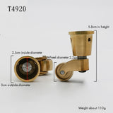 4PCS/Lot Universal Caster Wheels 360 Degree Rotation Round/ Square Cup Brass Heavy Wheel Hardware Movable for Furniture Cabinet