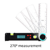 0~270° Digital Protractor Spirit Level Angle Finder Gauge Meter 250mm Digital Angle Finder Electronic Protractor LCD Display