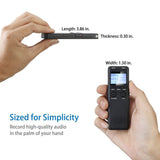 V30 64GB Digital Voice Activated Recorders HD Audio Sound Recording Portable Recorder HiFi MP3 Players