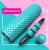 Fitness Foam Roller Muscle Relaxation Roller Pilates Exercise Back Massager Yoga Pole Exercise Equipment Push Back Massage Tool