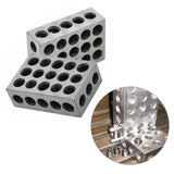 2Pcs Matched Ultra Precision 1-2-3 Blocks 23 Holes Heat Treated Cross Drilling Machine Tool