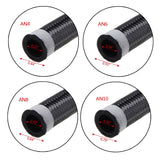 3 Meters AN4 AN6 AN8 AN10 Fuel Hose Oil Gas Cooler Hose Line Pipe Tube Nylon Stainless Steel Braided Inside CPE Rubber Fuel Hose