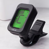 Portable Electric Digital Clip-on Tuner LCD Screen Clip Tuner for Guitar Bass Violin Ukulele