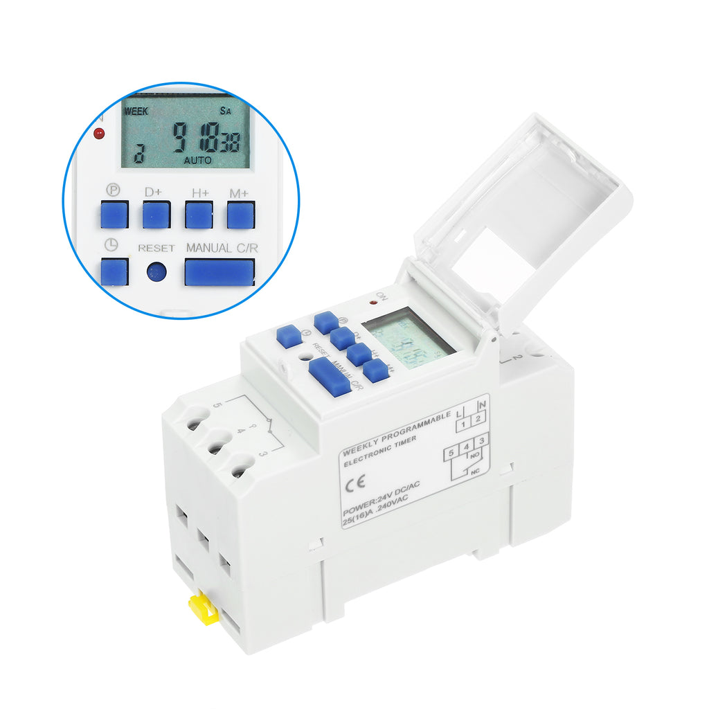 THC15A Digital LCD Power Programmable Timer Switch Relay 16A Amp Elect ...